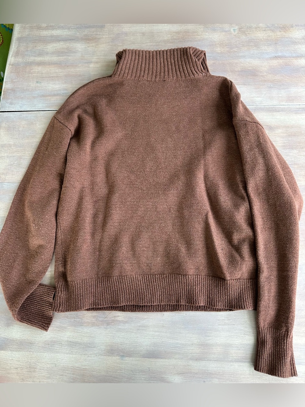 Lulu's Cozy Chocolate Brown Cropped Cowl Neck Sweater S